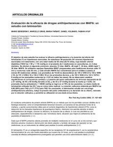 Evaluación de la eficacia de drogas antihipertensivas con MAPA: un