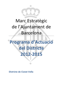 Pla d`actuació del Districte