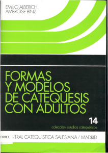 FORMAS Y MODELOS DE CATEQUESIS CON ADULTOS
