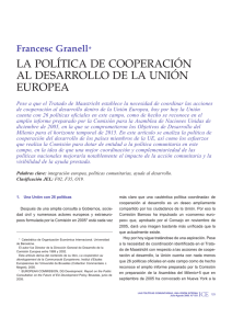 la política de cooperación al desarrollo de la unión europea