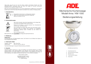 Mechanische Küchenwaage Modell Anna / KM 1500