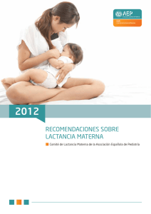 recomendaciones sobre lactancia materna