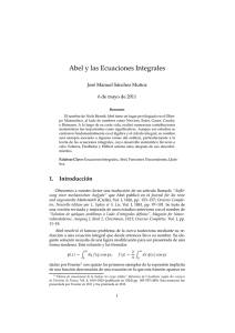 Abel y las Ecuaciones Integrales