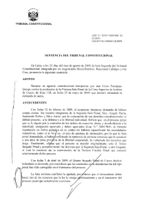 SENTENCIA DEL TRIBUNAL CONSTITUCIONAL En Lima, a los 21