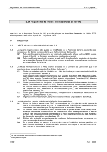 International Title Regulations of FIDE Draft 1