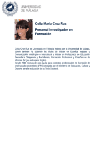 Celia María Cruz Rus Personal Investigador en Formación
