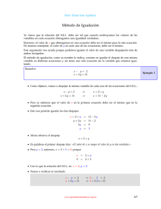 Método de Igualación - Aprende Matemáticas