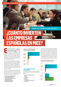 ¿Cuánto invierten las empresas españolas en miCe?