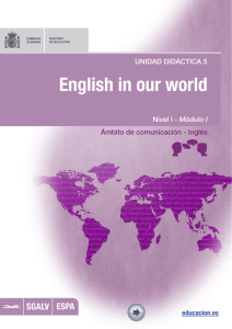 English in our world - Ministerio de Educación, Cultura y Deporte