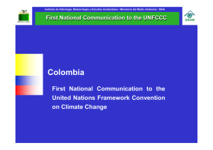 Presentation of Colombia`s First National Communication to the