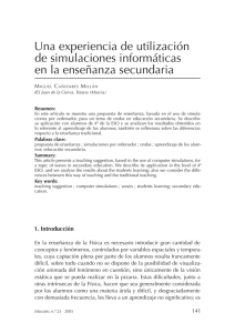 Una experiencia de utilización de simulaciones informáticas en la