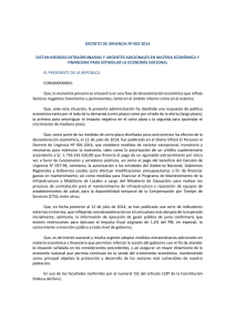 decreto de urgencia nº 002-2014