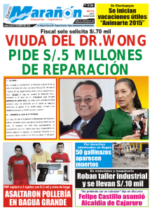 viuda del dr.wong pide s/.5 millones de reparación