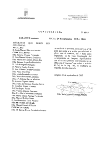 Convocatoria Pleno 24/09/2015