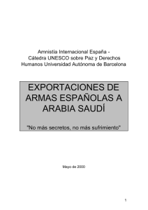 EXPORTACIONES DE ARMAS ESPAÑOLAS A ARABIA SAUDÍ