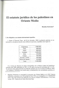 El estatuto jurídico de los palestinos en Oriente Medio