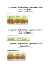 Campeonato de España de Esgrima en Silla de Ruedas Espada
