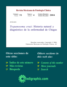 Trypanosoma cruzi: Historia natural y diagnóstico