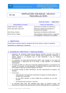 RT-20 VENTILACIÓN CON BOLSA- VÁLVULA