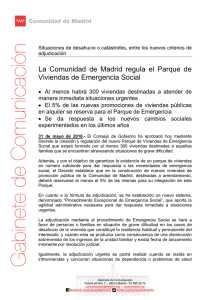 La Comunidad de Madrid regula el Parque de Viviendas de