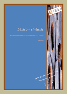 Léxico y sintaxis - Facultad de Filosofía y Letras | UNCuyo