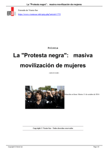 "Protesta negra": masiva movilización de mujeres