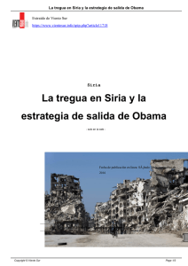 La tregua en Siria y la estrategia de salida de Obama