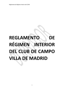 reglamento de régimen interior del club de campo villa de madrid