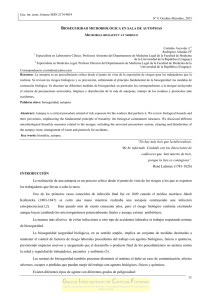 BIOSEGURIDAD MICROBIOLÓGICA EN SALA DE AUTOPSIAS “No