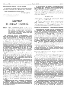 REAL DECRETO 836/2003, de 27 de junio