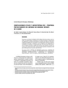 complicaciones letales y linfocitopenia cd3 + periférica