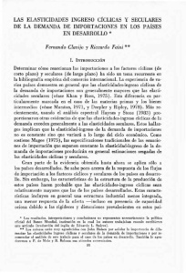 LAS ELASTICIDADES INGRESO CÍCLICAS Y SECULARES DE LA