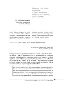 La prensa y las armas nacionales: la visión del ejército mexicano en