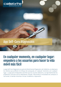 App Self-Care Diagnostics En cualquier momento, en cualquier