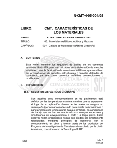 N·CMT·4·05·004/05 LIBRO: CMT. CARACTERÍSTICAS DE LOS