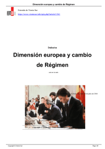 Dimensión europea y cambio de Régimen