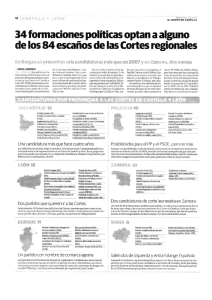 de los 84 escaños de las Cortes regionales