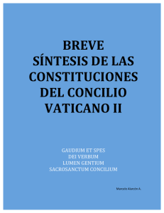 breve síntesis de las constituciones del concilio vaticano ii