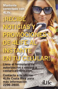 ¡recibe noticias y promociones de 4life al instante en tu celular!