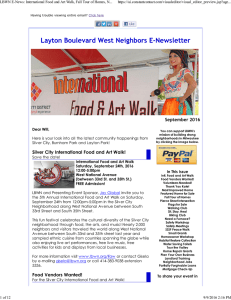 LBWN E-News: International Food and Art Walk, Fall Tour of Homes