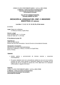 CINE CLUB UNIVERSITARIO / AULA DE CINE INICIACIÓN AL