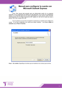 Manual para configurar la cuenta con Microsoft Outlook Express