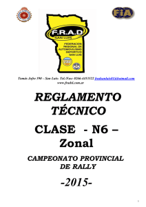 REGLAMENTO TÉCNICO CLASE - N6 – Zonal -2015
