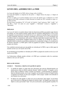 leyes del ajedrez de la fide - Federación Aragonesa de Ajedrez