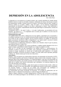 depresi&oacute;n en la adolescencia