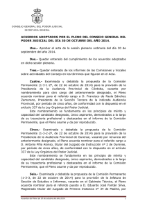 Acuerdos del Pleno del CGPJ de 30 de octubre de
