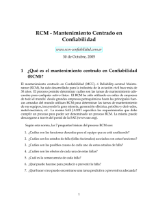 RCM - Mantenimiento Planificado