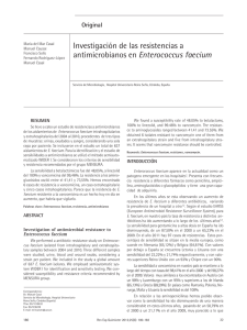 Investigación de las resistencias a antimicrobianos en Enterococcus