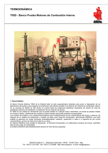 TERMODINÁMICA T85D - Banco Prueba Motores de Combustión