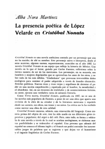 presencia poética de López Velarde en Cristóbal Nonato